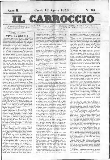 Il Carroccio - Edizione 65 del 18/08/1849